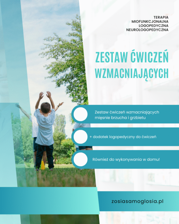Zestaw ćwiczeń wzmacniających "Logojoga"