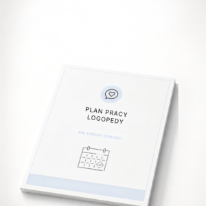 Plan pracy logopedy rok szkolny 2026/2027 - gotowy wzór pdf