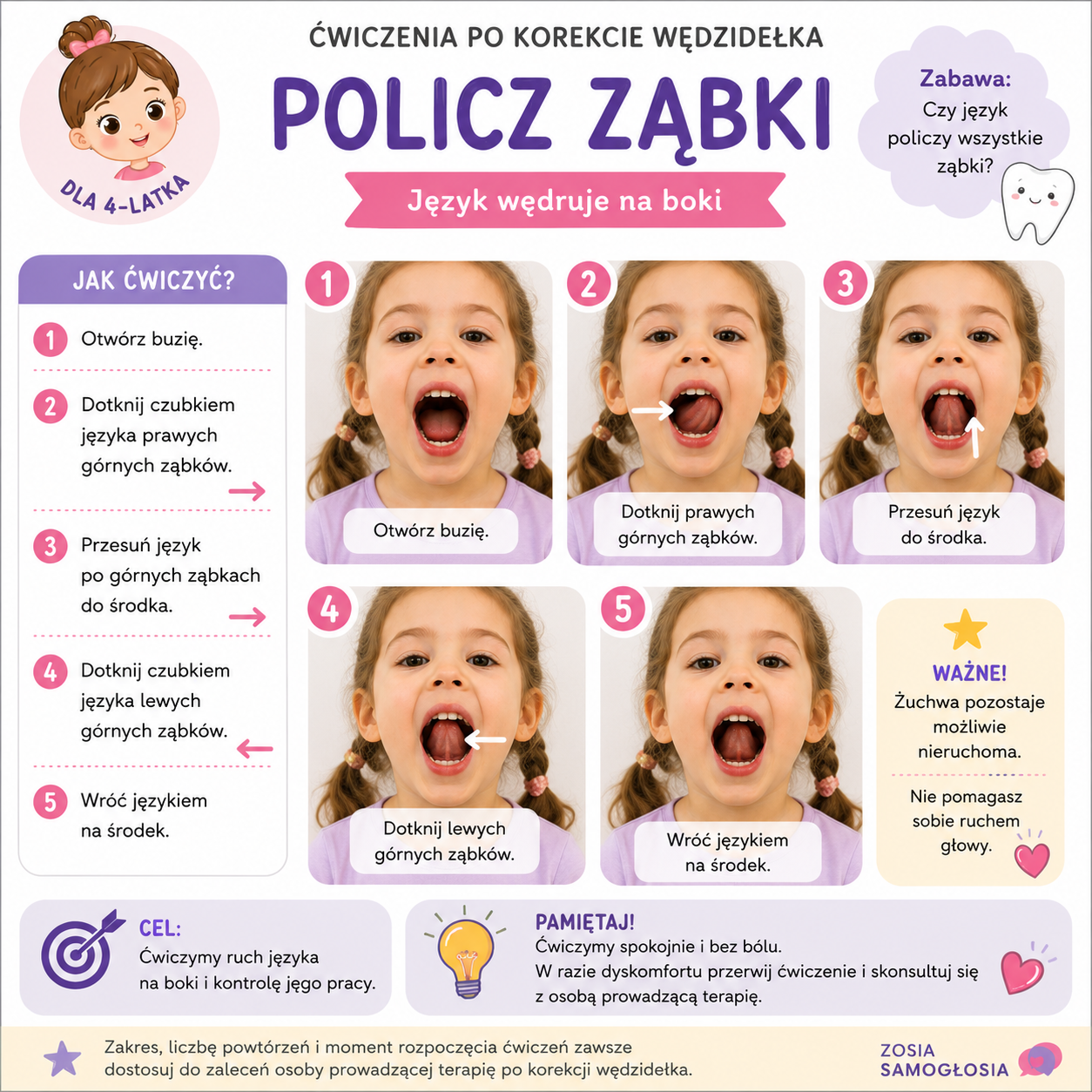 10 ćwiczeń po korekcie wędzidełka – sprawność języka - obrazek 3